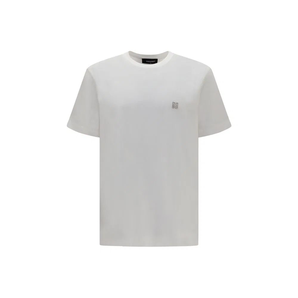 Мужская футболка с металлическим логотипом D2 Upside Down Dsquared2, White