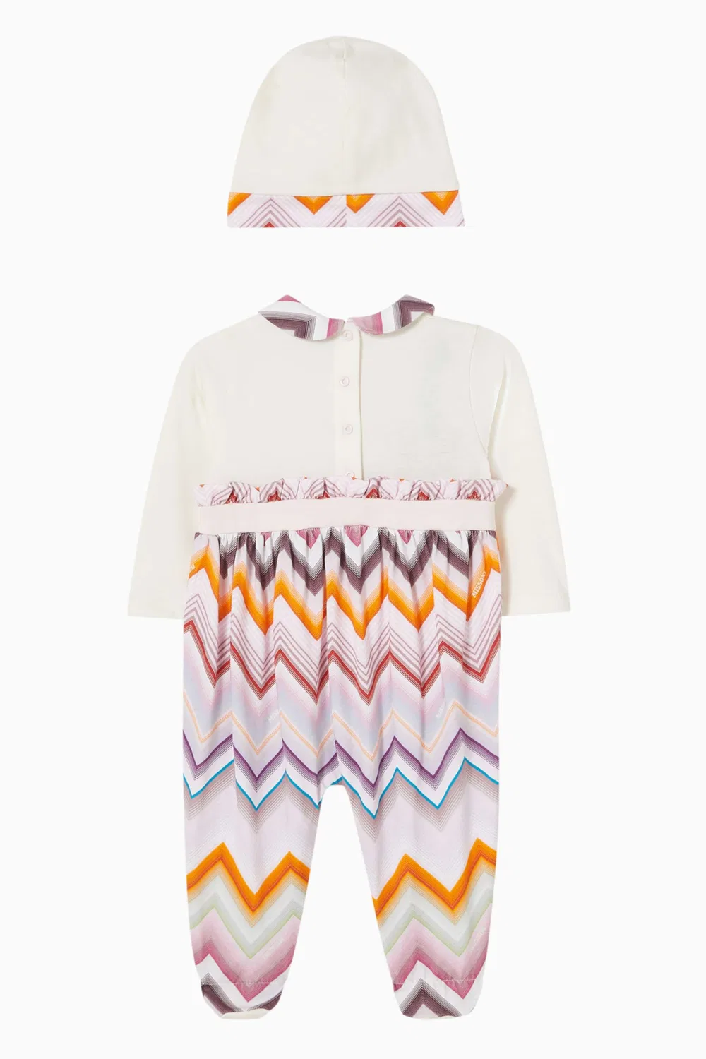 Комплект детской одежды с зигзаг-принтом из хлопка с шапочкой Missoni — фото 2