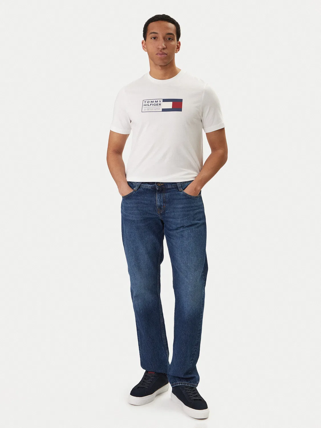 Мужская футболка стандартного кроя Brand Love Box Tommy Hilfiger, белый — фото 2