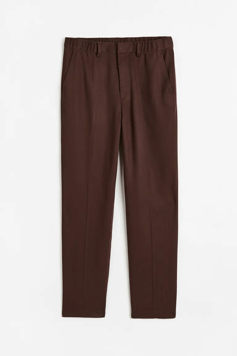 

Брюки классические H&M Regular Fit Lyocell, коричневый