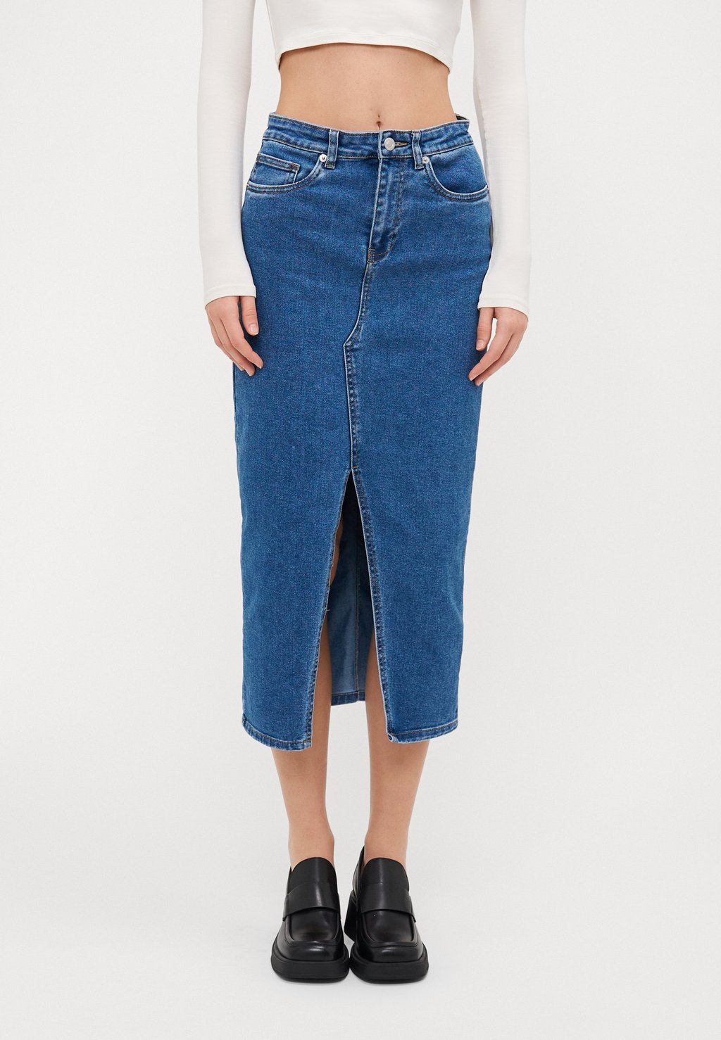 

Джинсовая юбка ONLSIRI SLIT SKIRT ONLY Tall, деним