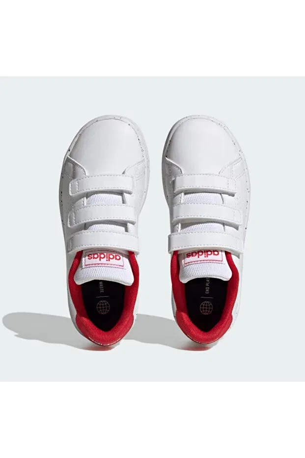 Детские спортивные кроссовки для девочек с липучкой Advantage cf c kids Adidas, White — фото 4