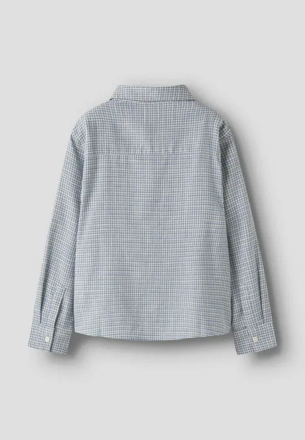 Рубашка в клетку Overshirt regular fit Name It, Ashley Blue, синий — фото 4