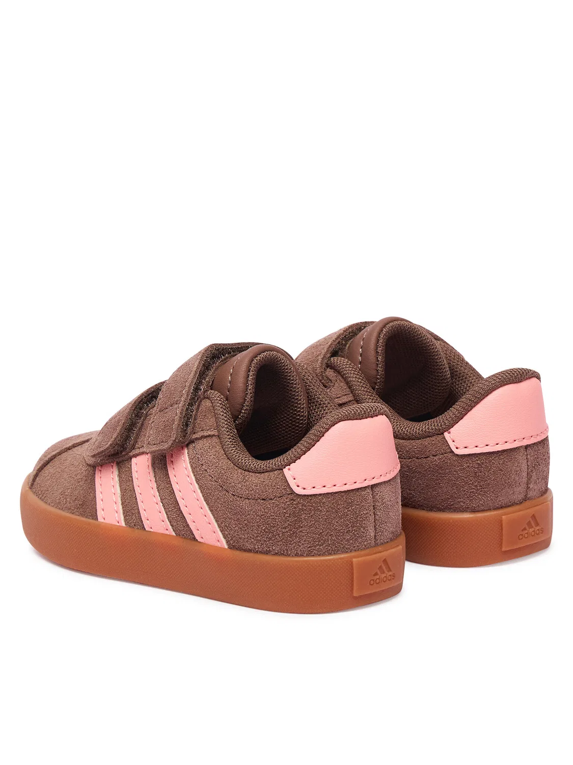 Кроссовки для девочки Vl Court Shoes Adidas, коричневый — фото 3