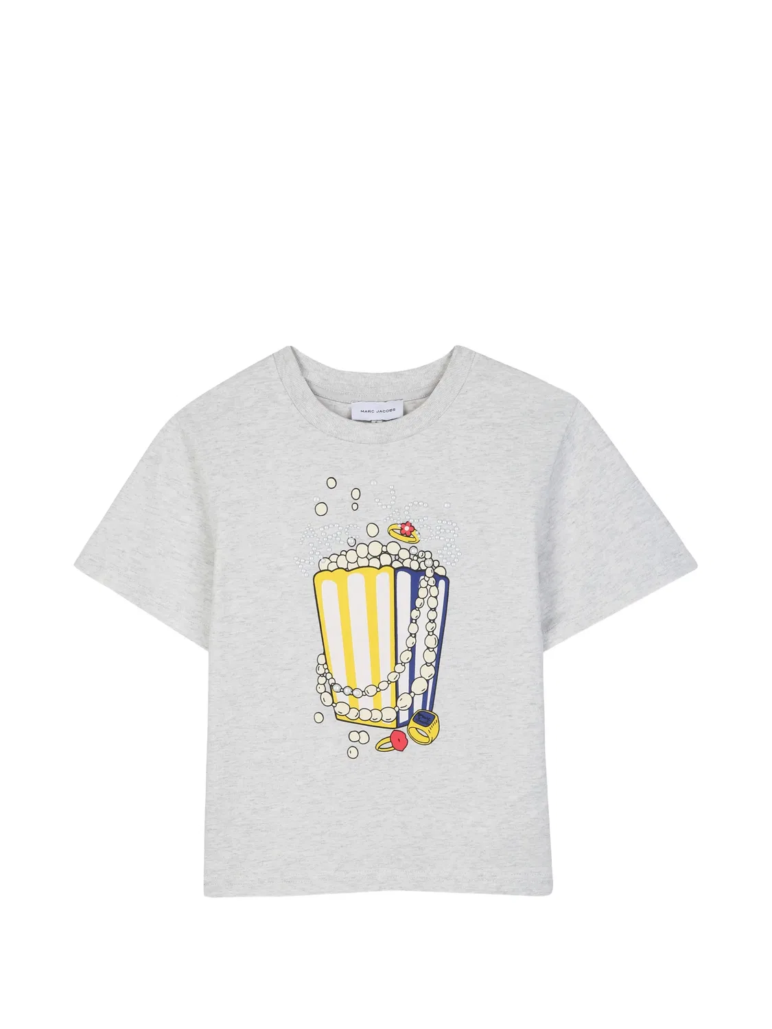 Футболка с графичным принтом Marc Jacobs Kids, серый