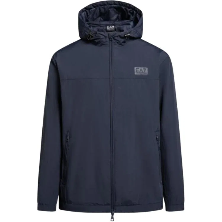 Мужской пуховик с капюшоном, прямой крой, Puffer Jackets, EMPORIO ARMANI