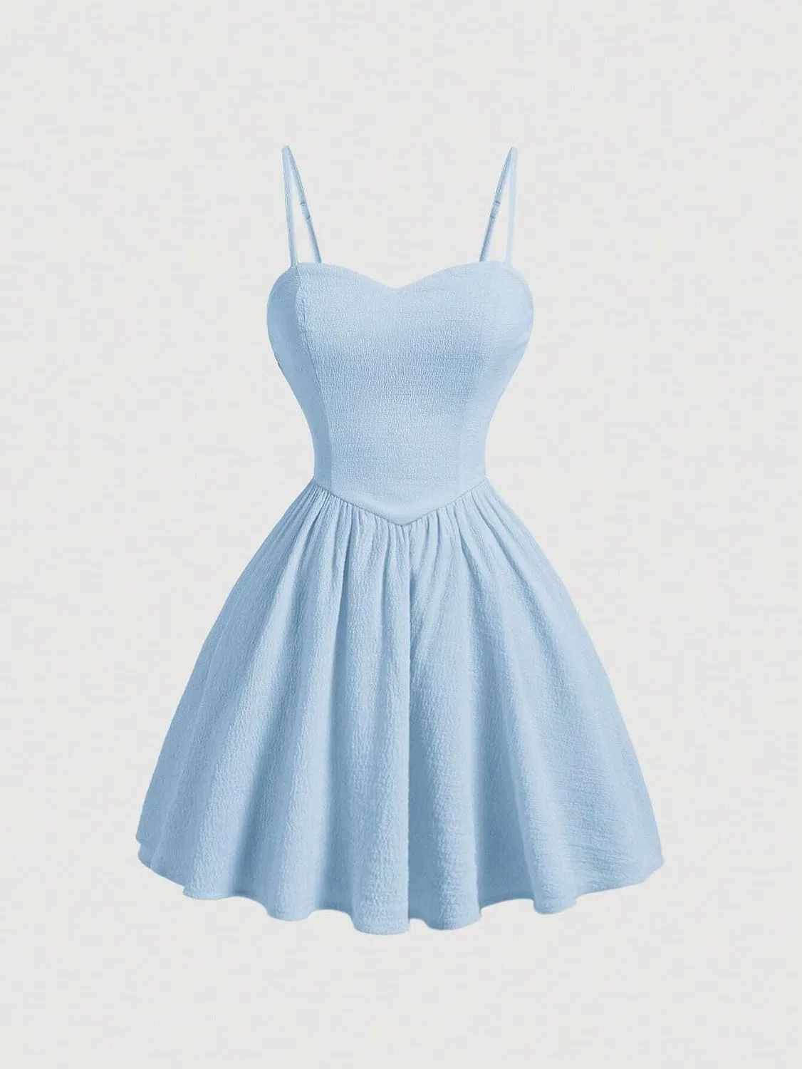 Женское летнее платье-комбинация с открытой спиной Colorblock, Blue — фото 3
