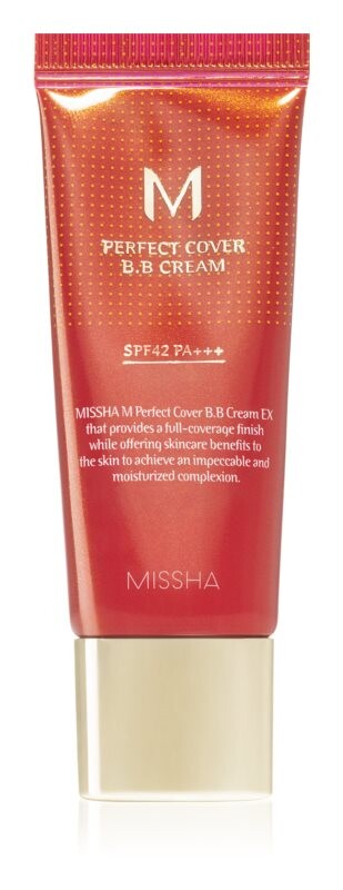 

BB-крем с очень высоким УФ-фильтром, маленькая упаковка Missha M Perfect Cover, оттенок No. 13 Bright Beige SPF 42/PA+++ 20 мл