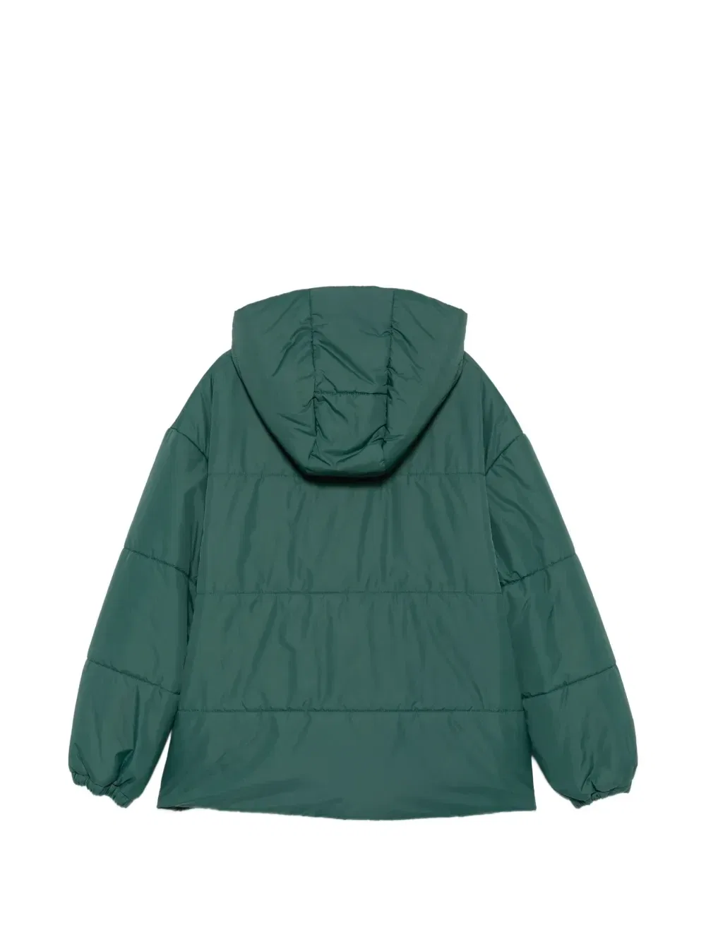 Пуховик с капюшоном и нашивкой-логотипом FF FENDI KIDS, зеленый — фото 2
