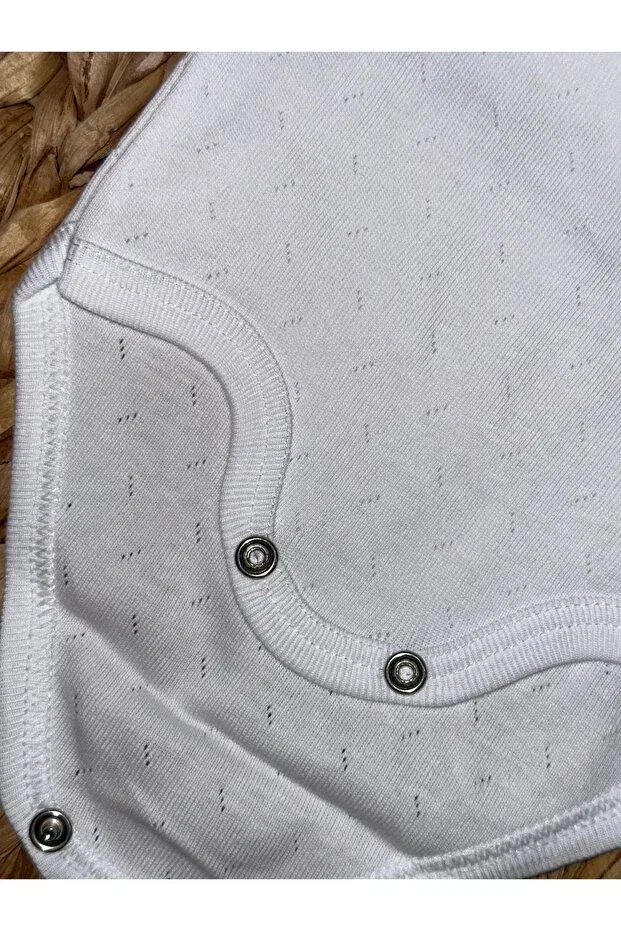 Детское боди для новорожденных с геометрическим принтом Yeka Bebe, White — фото 3