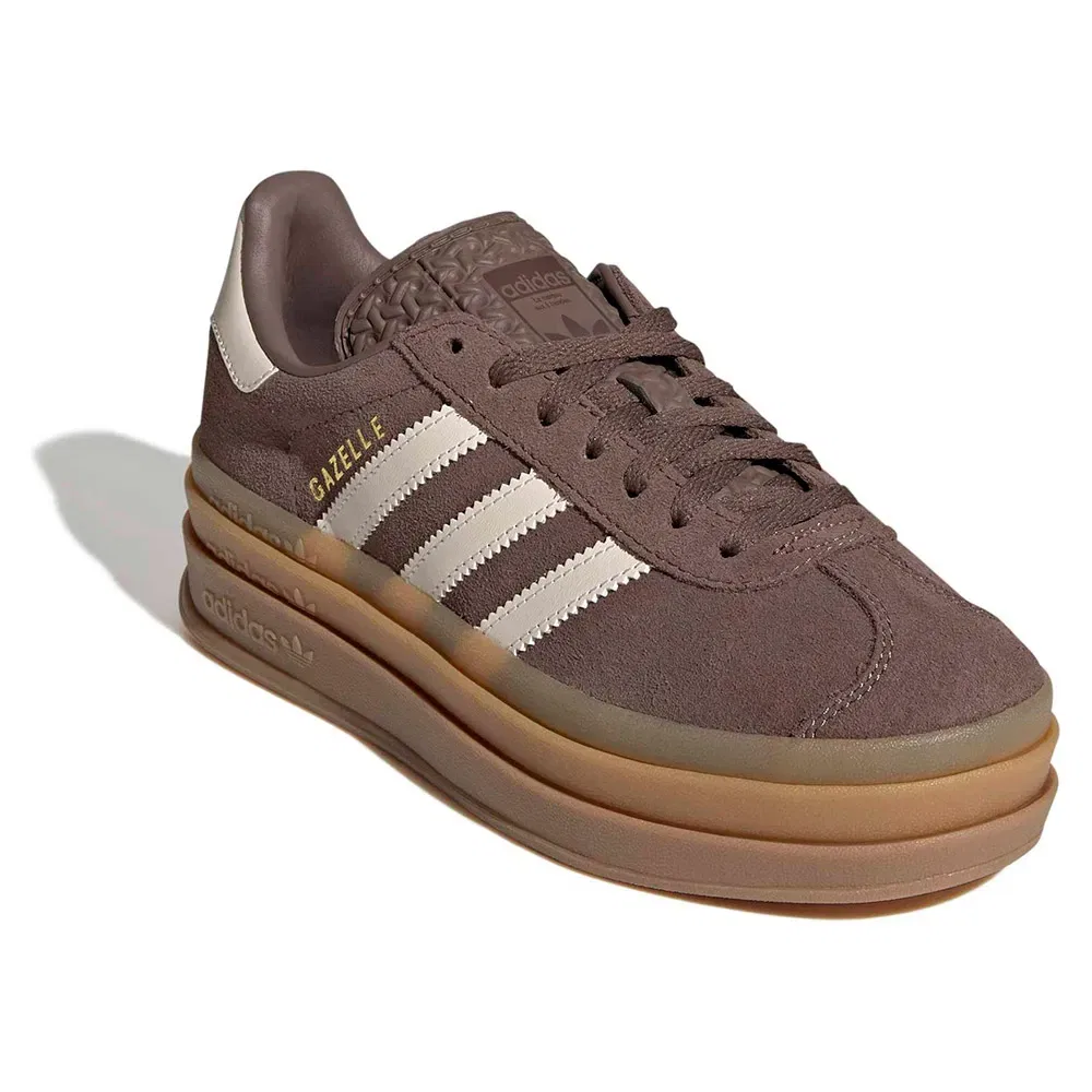 Детские кроссовки на платформе Gazelle Bold Adidas Originals, Brown — фото 2