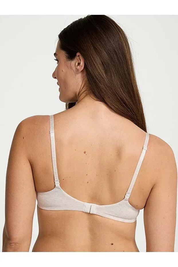Женский бюстгальтер хлопковый с легкой подкладкой Victoria'S Secret, Light Beige With A Grizzle — фото 3