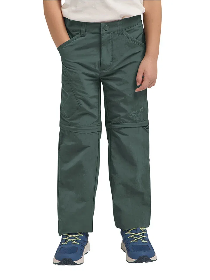 Брюки функциональные с отстегивающимися штанинами модель Safari Jack Wolfskin, зеленый