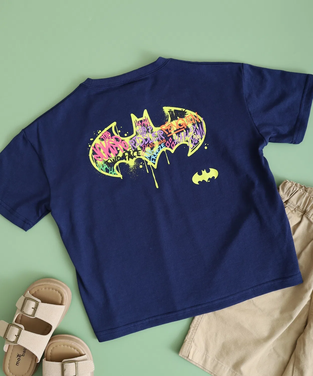 Детская футболка с принтом Batman Oversize FUNALIVE, Navy
