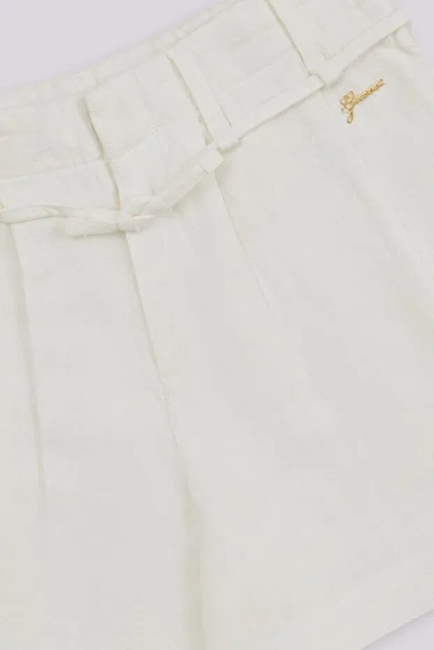 Детские шорты для девочек хлопковые Guess, White — фото 3