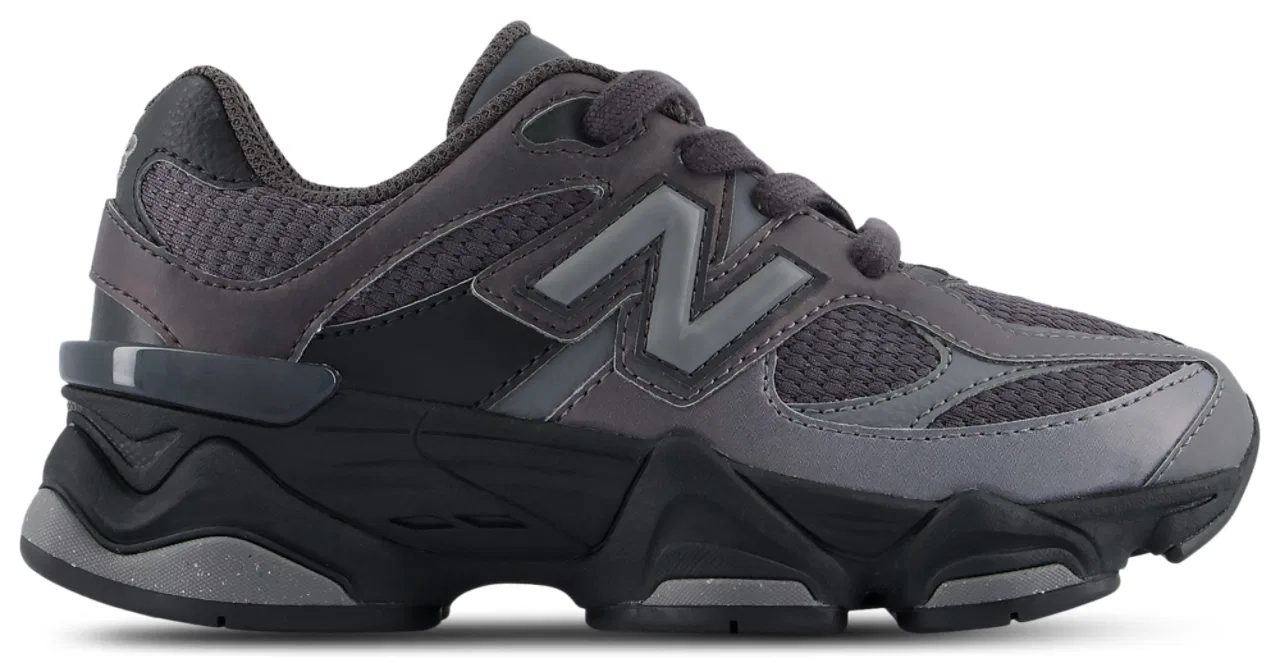 Детские кроссовки для мальчиков с верхом из синтетической сетки 9060 New Balance, Black Reflect/Grey