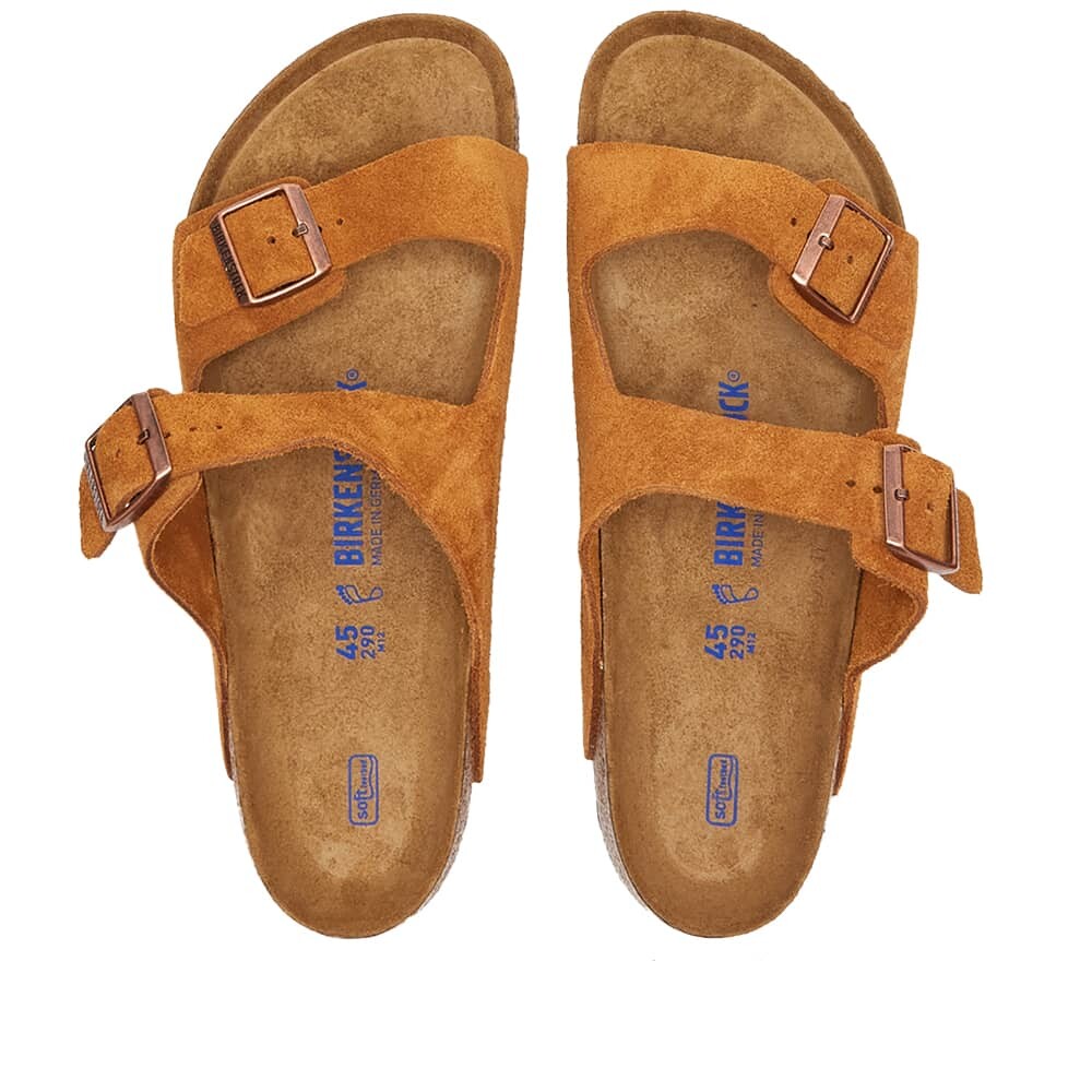 Сандалии Birkenstock Arizona Soft Footbed Suede Leather, коричневый — фото 4