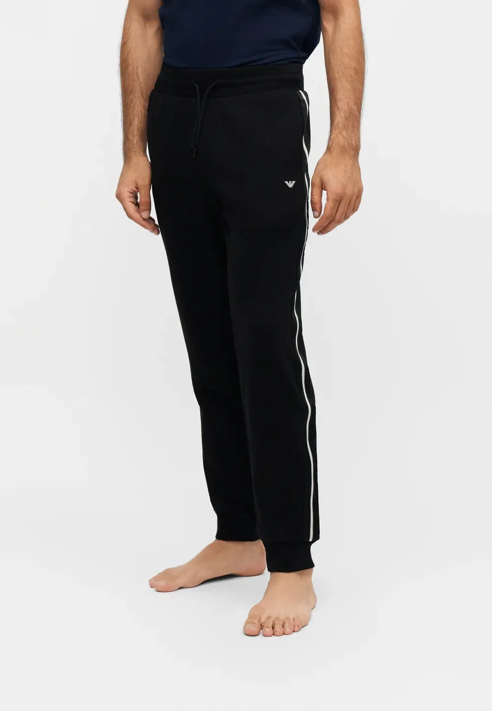 Брюки с манжетами - пижамные штаны Emporio Armani, Black