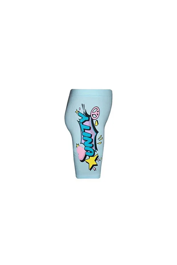 Детские шорты для девочек с принтом Unity Lovetti, Bright Turquoise