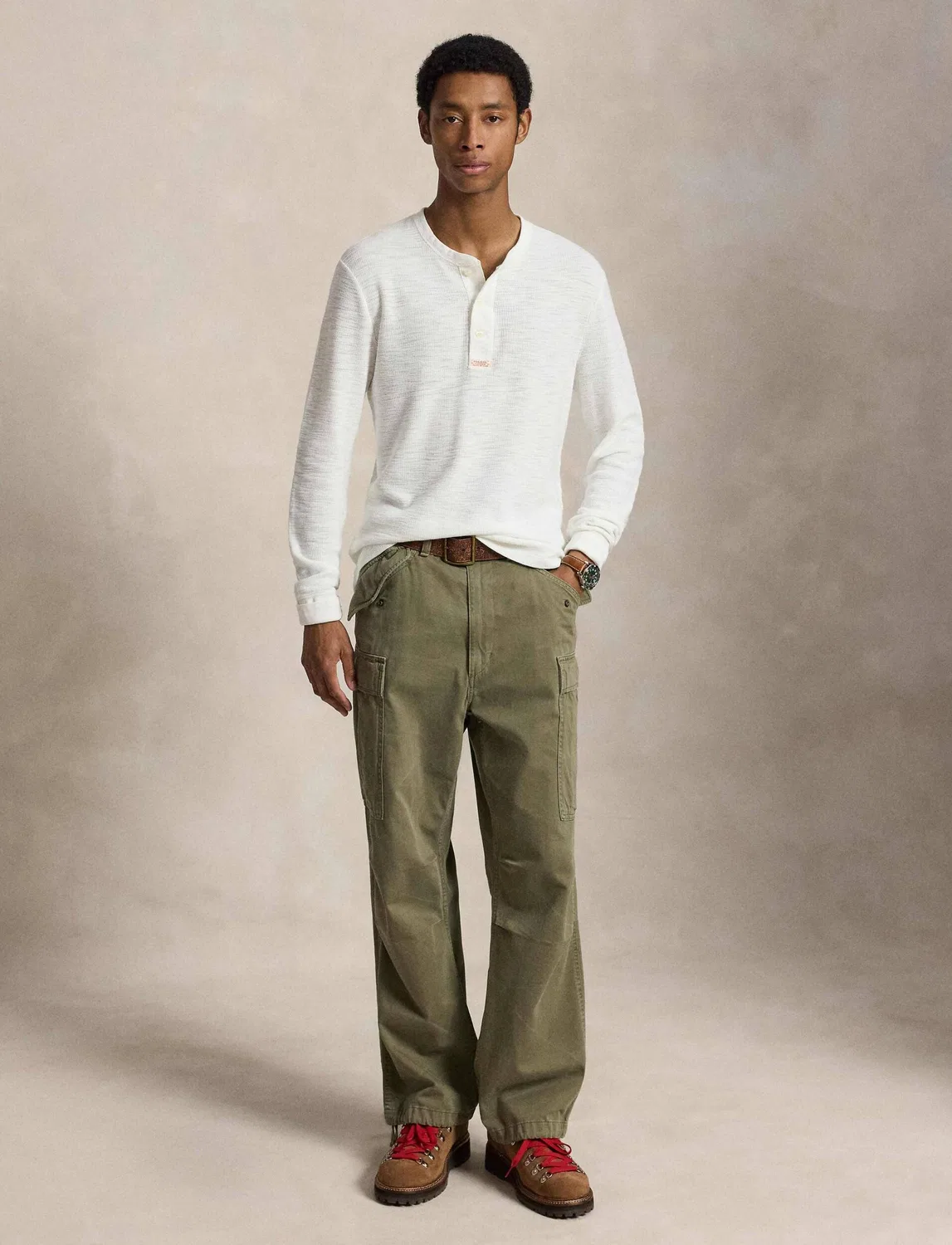 Лонгслив Polo Ralph Lauren, ecru — фото 2