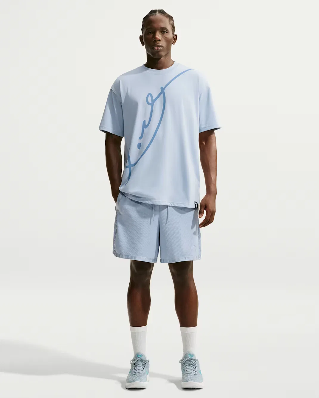 Мужская баскетбольная футболка Dri-FIT Kobe Nike, Light Armory Blue/Work Blue — фото 4