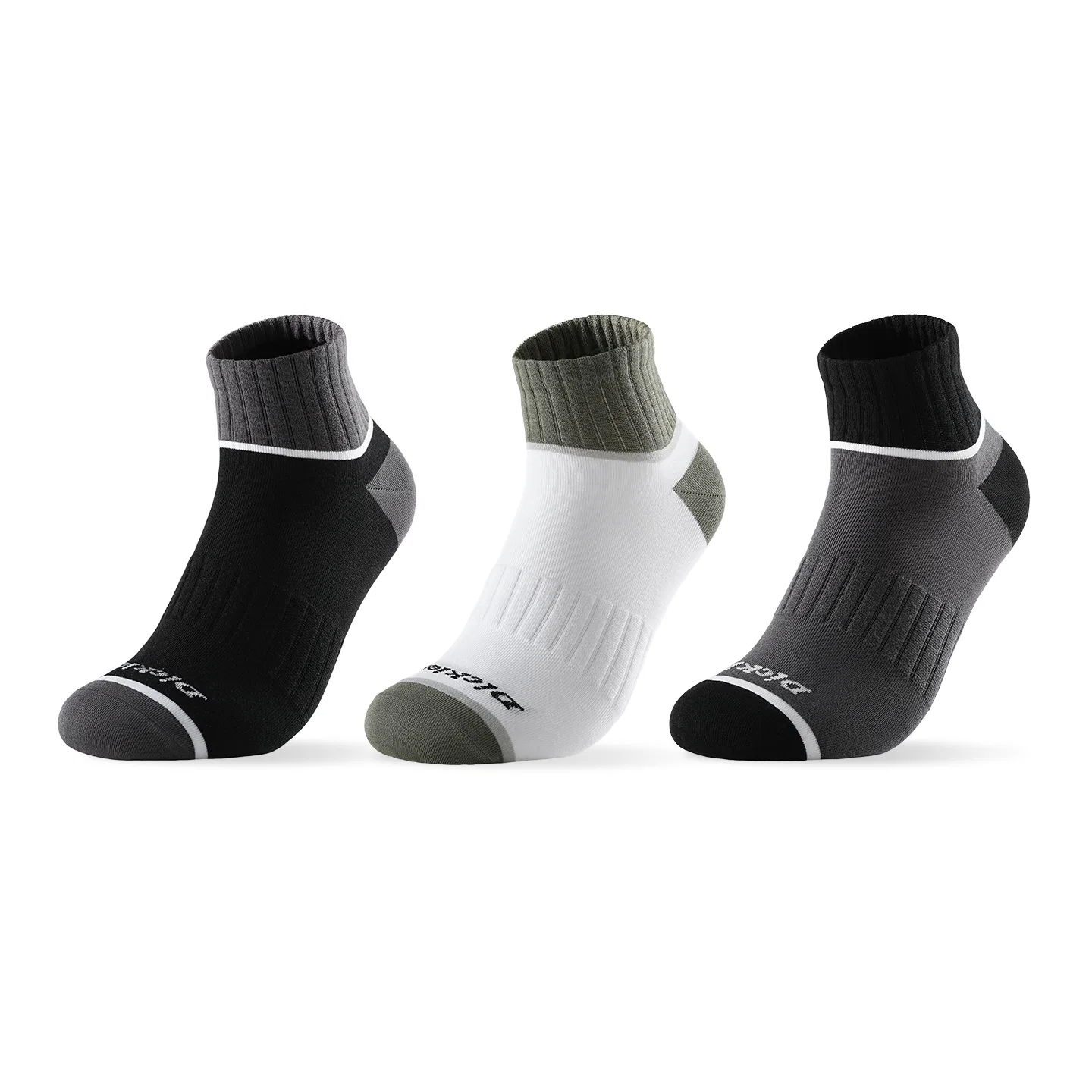Детские носки-невидимки с хлопком, комплект из 3 пар, Dickies, Black Black Black — фото 3