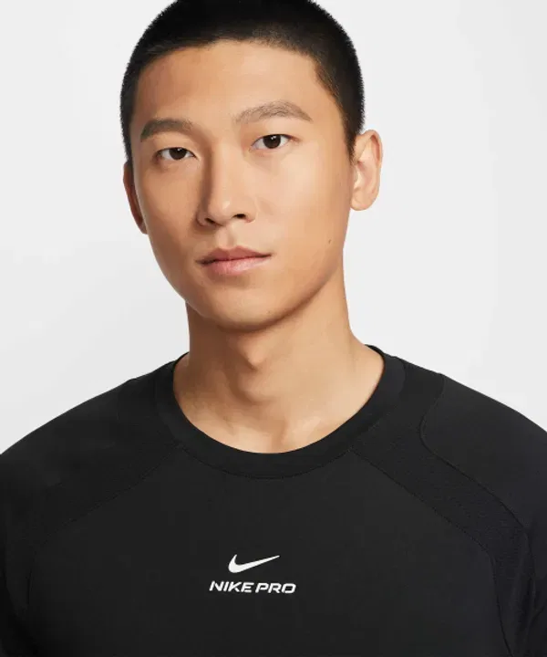 Футболка Nike Pro Dry-FIT ADV, черно-белая — фото 3