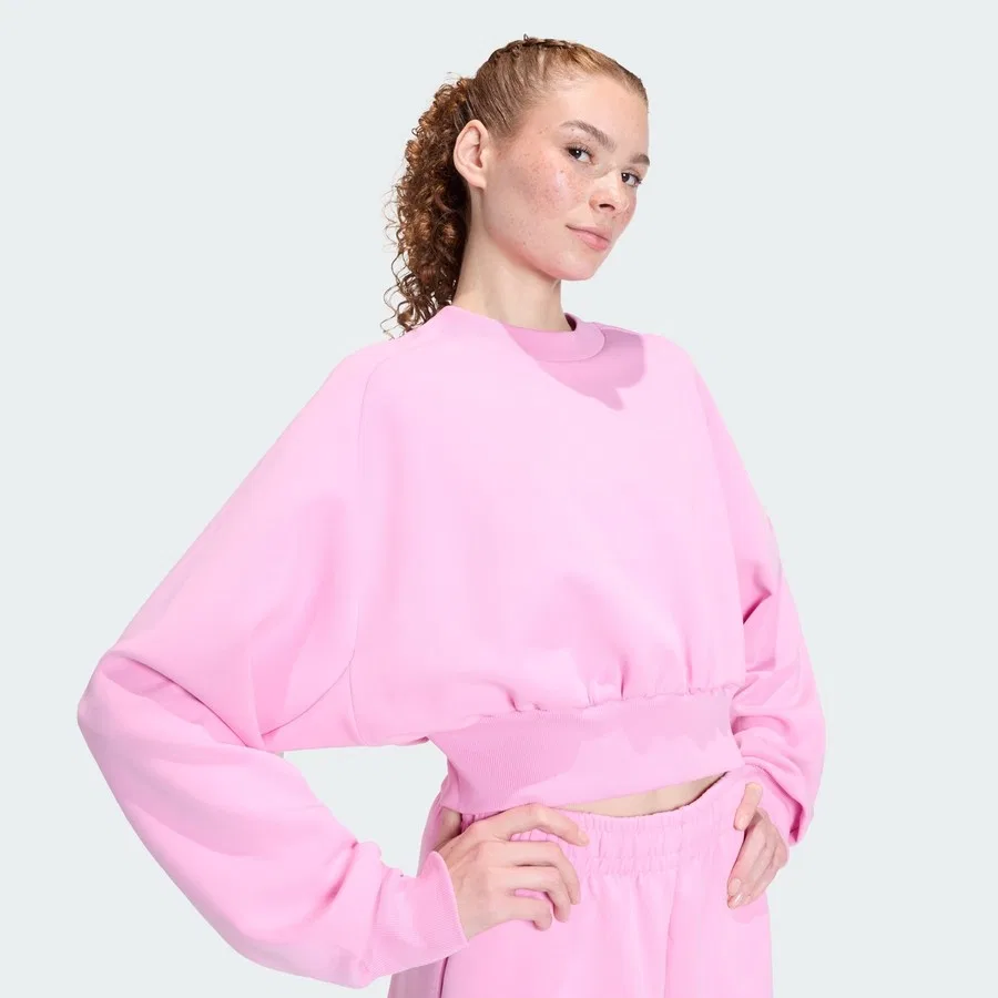 Свитшот свободного кроя с регланом Sportswear KA7016 Soft Lux Loose adidas, Тропический Белый — фото 4