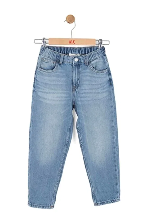 Детские брюки для девочек джинсовые Nk Kids, Blue — фото 3