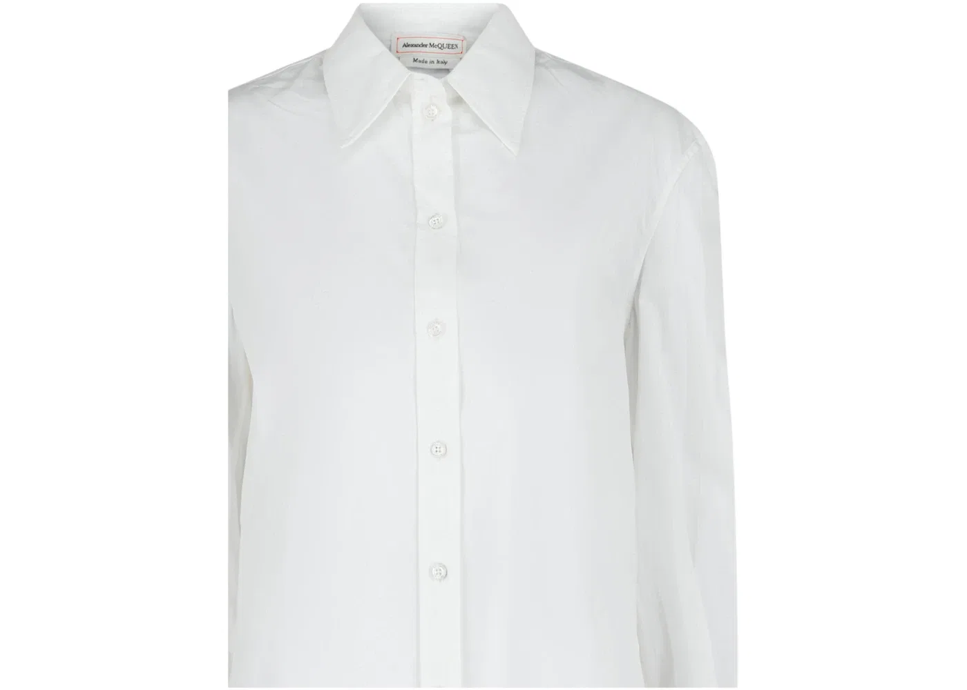 Женская рубашка с длинным рукавом Classic Cotton Alexander McQueen, Optical White — фото 3
