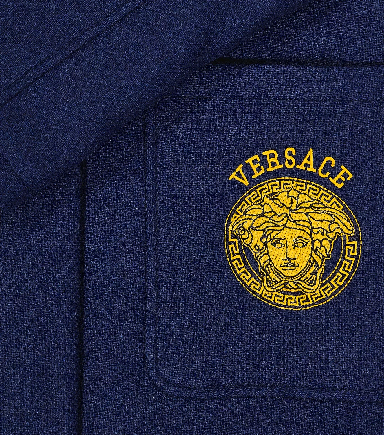 Пальто с капюшоном Versace Kids, синий — фото 2