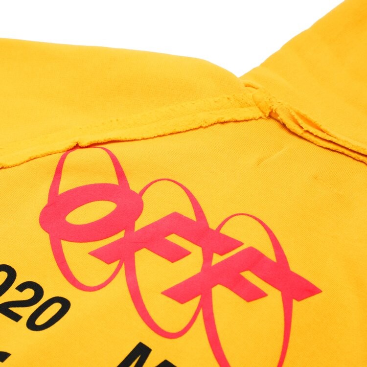 Худи Off-White Industrial Y013 Incomplete Hoodie 'Yellow', желтый — фото 4