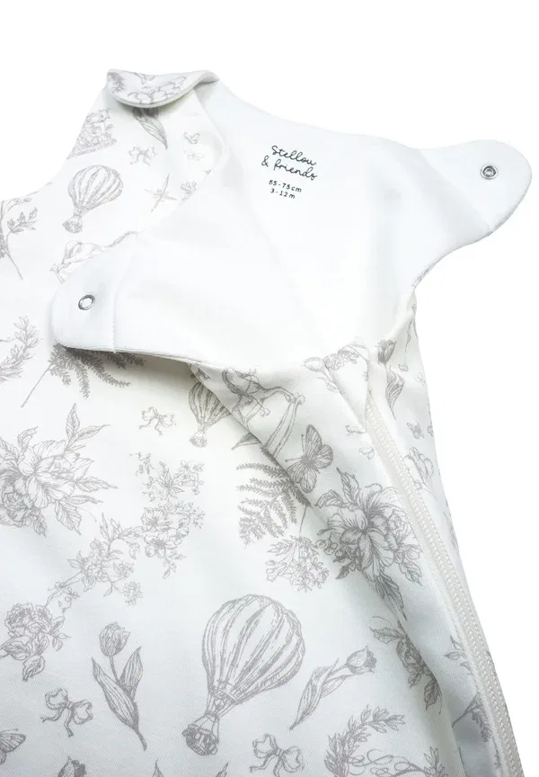 Спальный мешок хлопковый Baby's sleeping bag Stellou & Friends, French Toile Grey, серый — фото 3