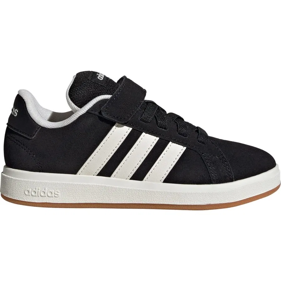 Кроссовки детские с замшевым верхом Sportswear JP5896 Grand Court 00S Shoes Kids adidas, Черно-белый — фото 2