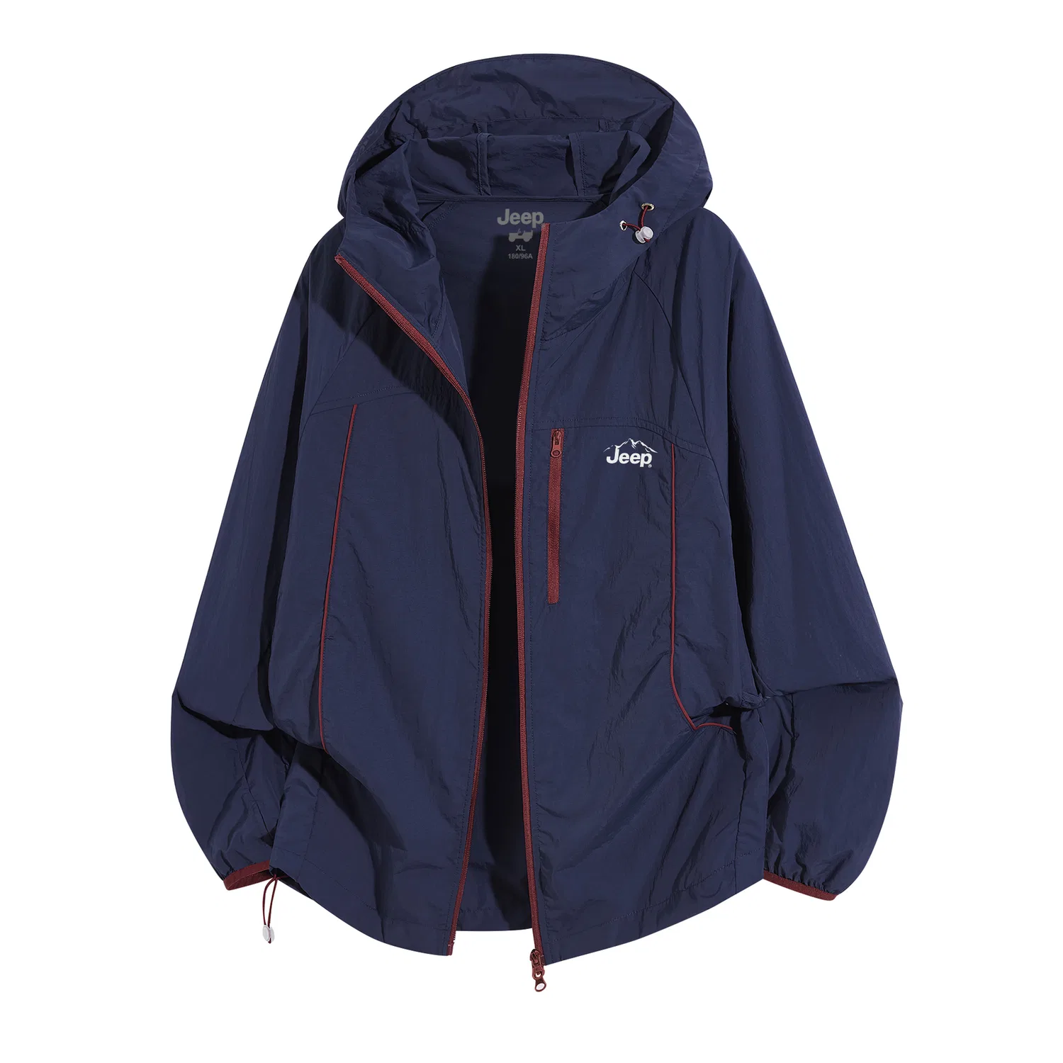 Детская ветровка с капюшоном Jeep Leisure Collection, Deep Blue Burgundy
