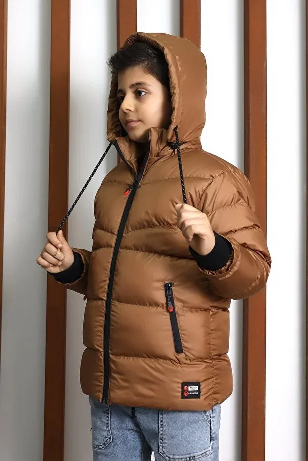 Детское пальто для девочек с капюшоном Musd Life, Taba