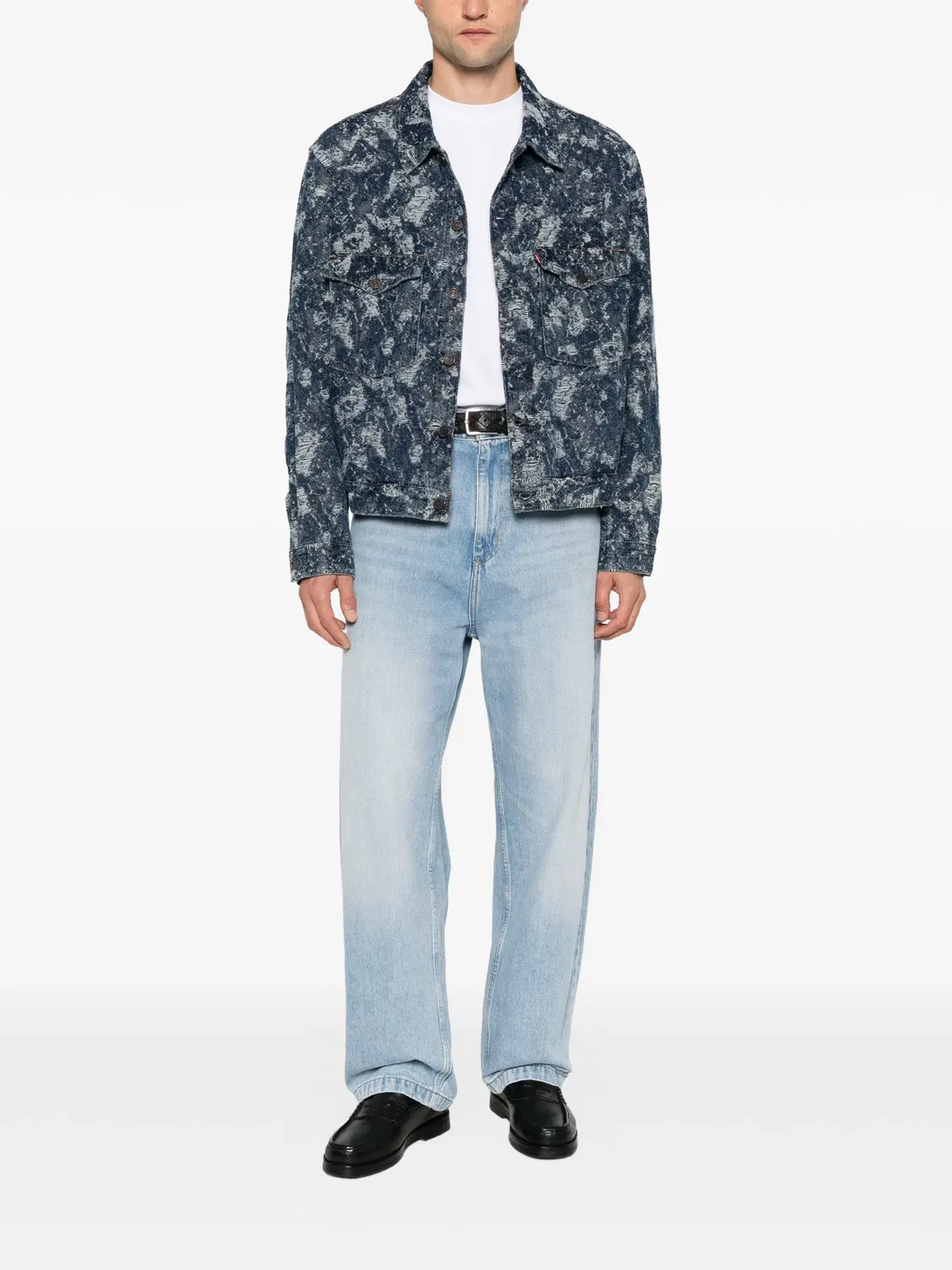 Джинсовая куртка с эффектом потертости Levi's, синий — фото 3