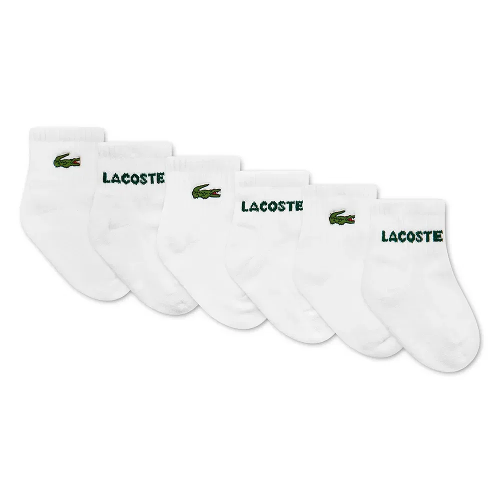 Комплект носков 6 пар Lacoste Kids, белый — фото 2