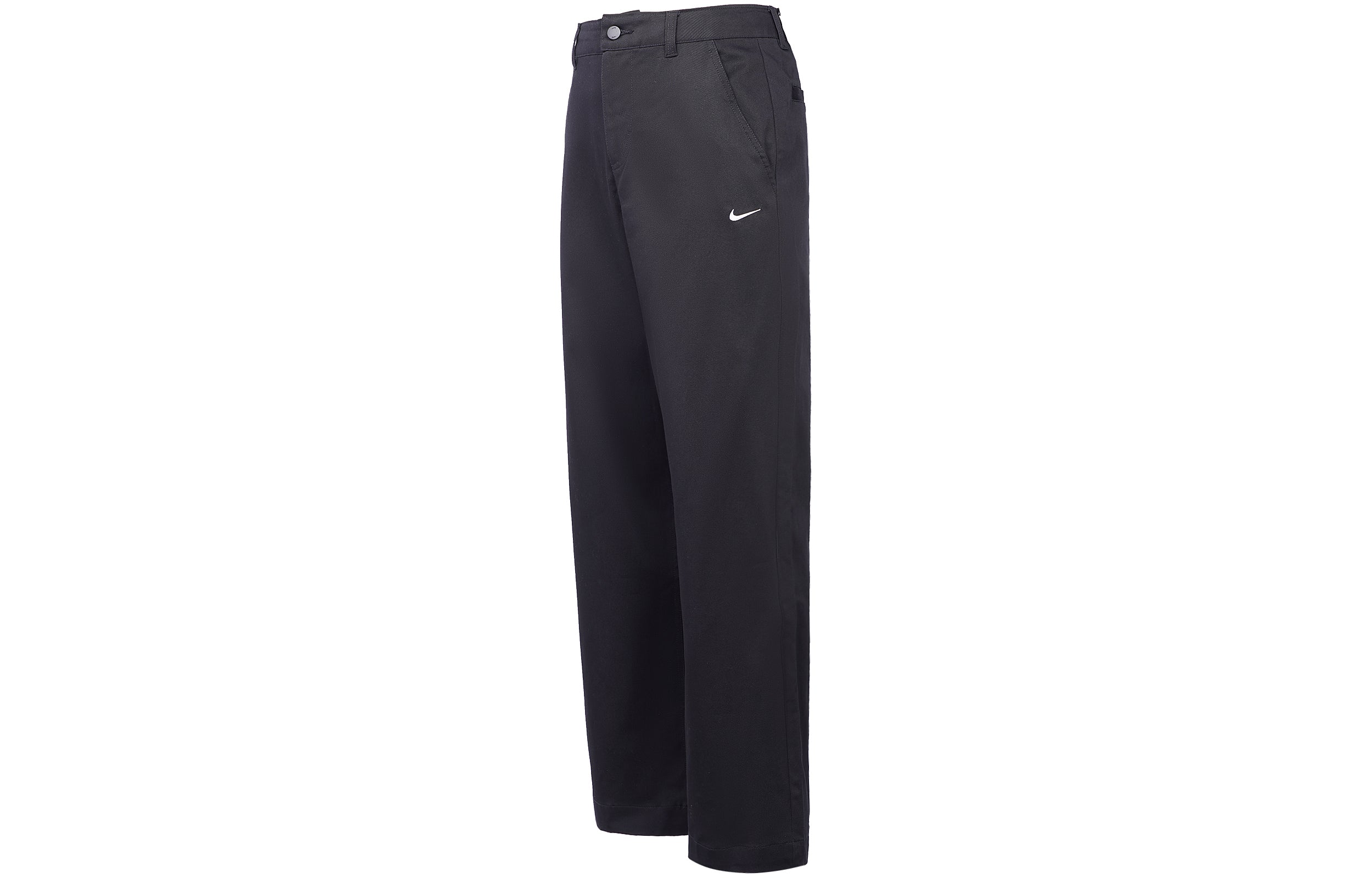 Повседневные брюки Men's Nike Life Solid Color Logo Printing Loose Straight Casual Pants/Trousers Black DX6028-010 — фото 2