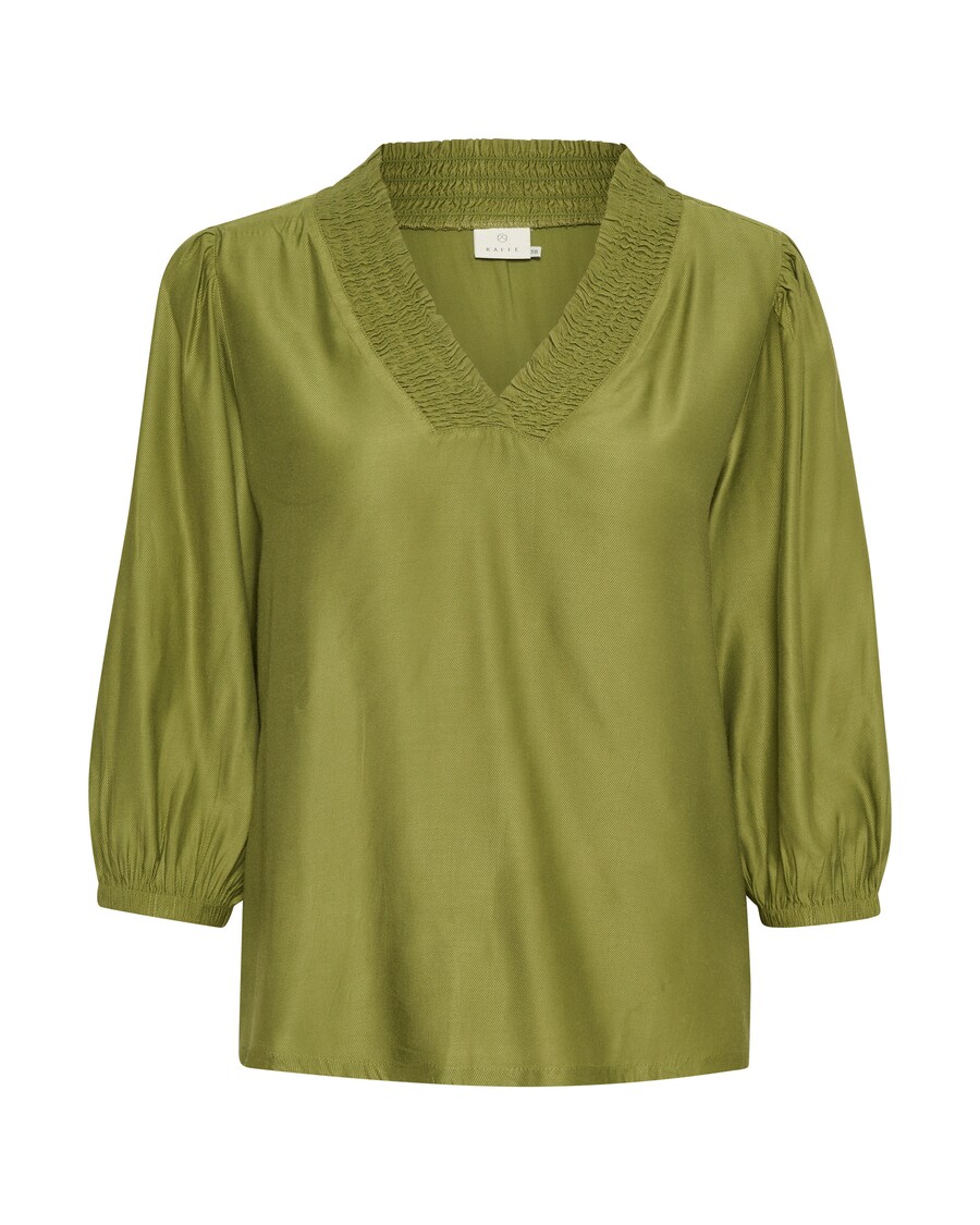 

Блузка с коротким рукавом Kaffe Blouse Dahlia, оливковый