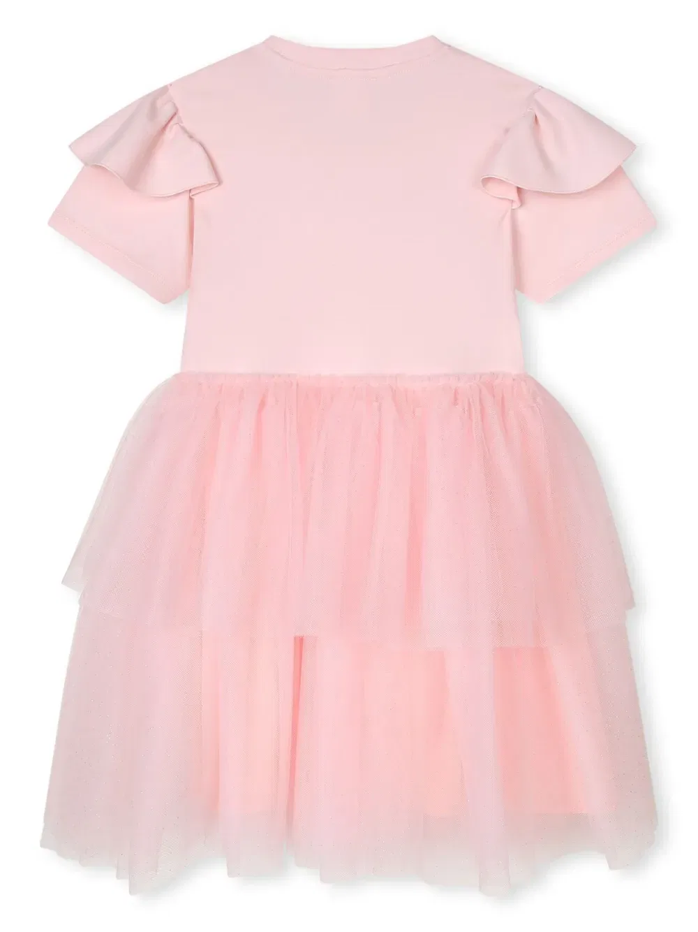 Платье из тюля с сердечками Givenchy Kids, розовый — фото 2