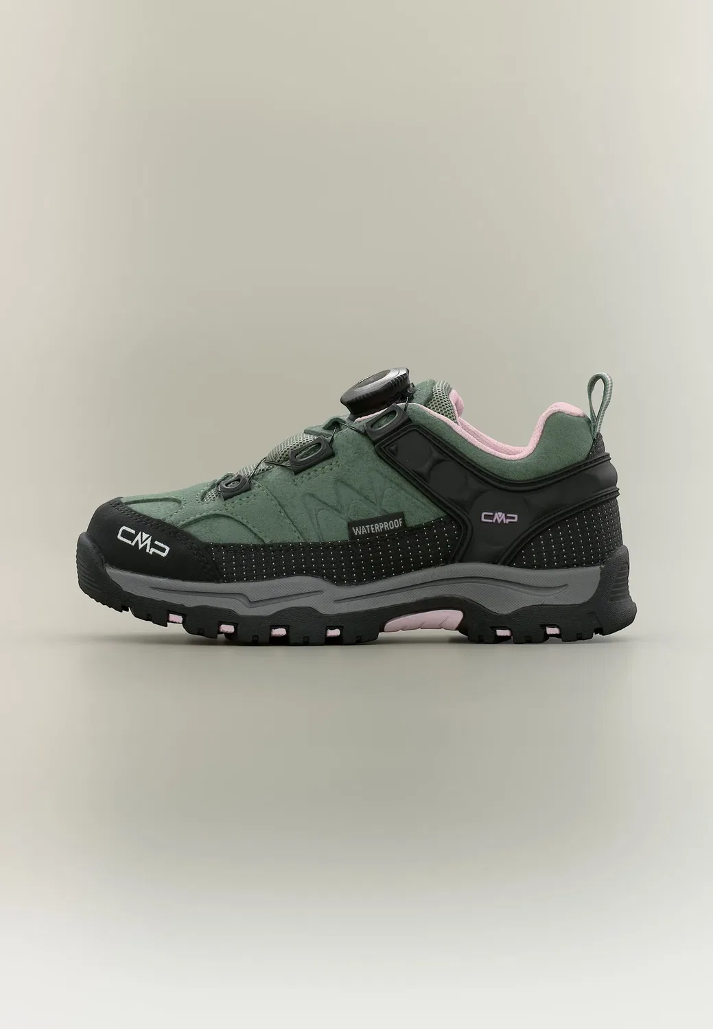 Детские унисекс ботинки Kiruna Low WP - походные ботинки Cmp, Green Tea/Soft Pink