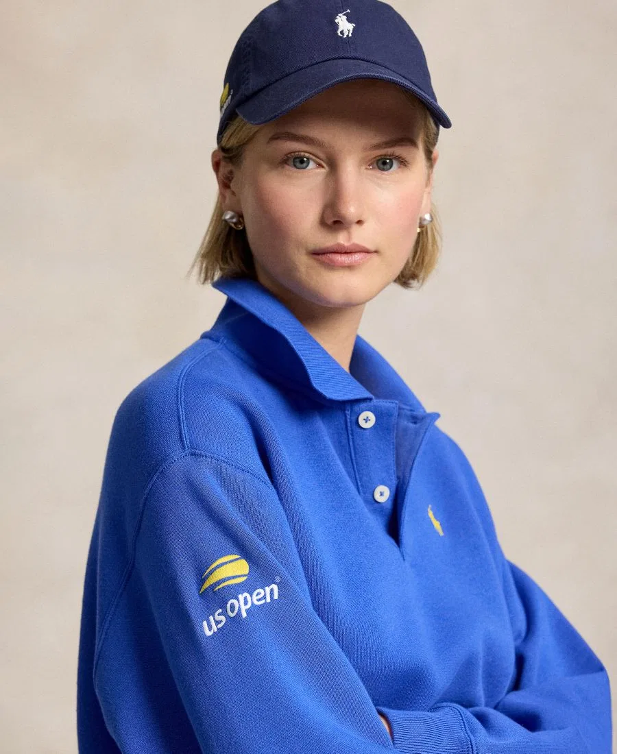 Женская футболка-поло с длинным рукавом US Open Polo Ralph Lauren, New Iris Blue — фото 3