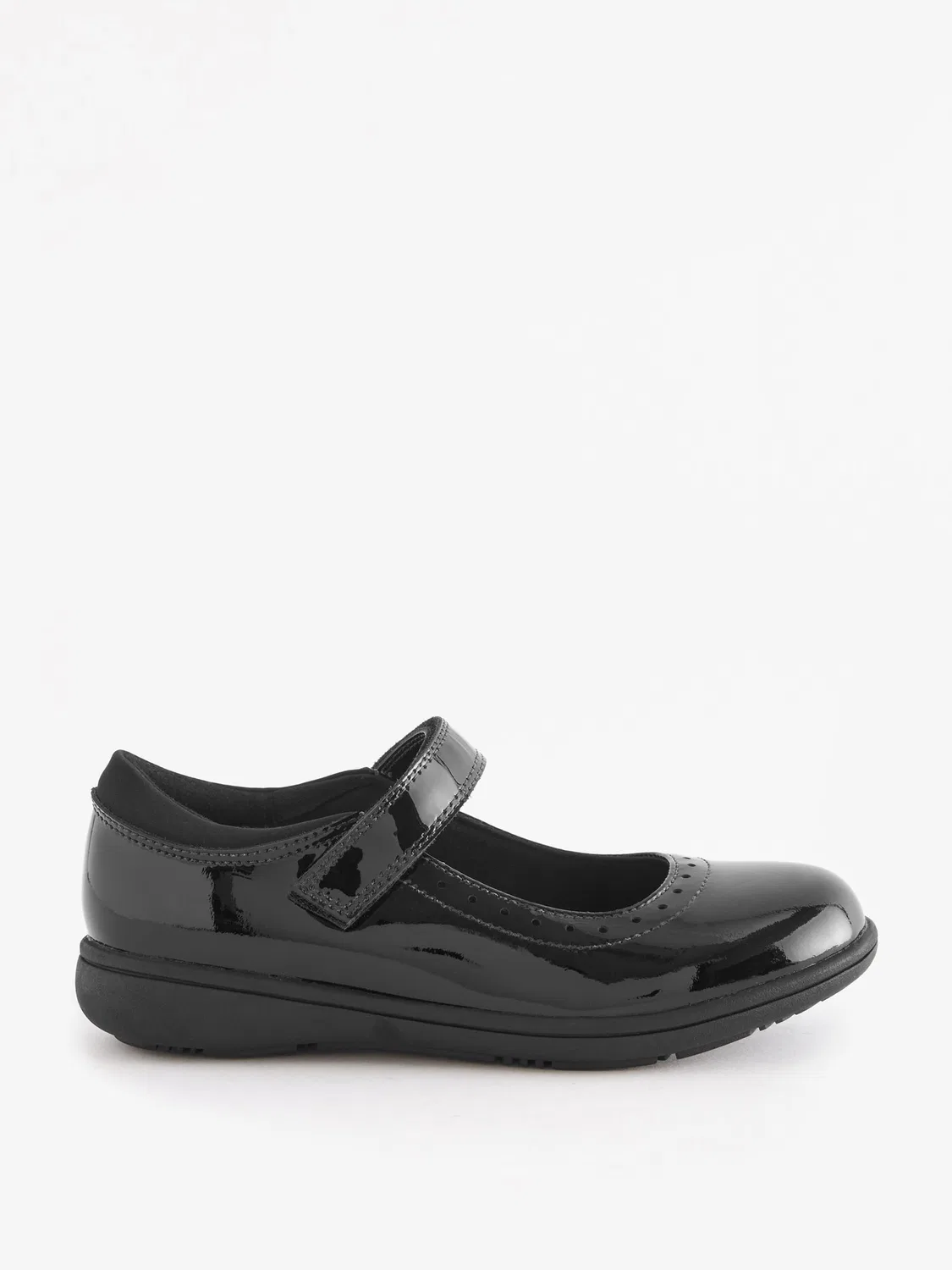 Туфли Мэри Джейн с брогированием, кожаные Next, Black Patent — фото 2