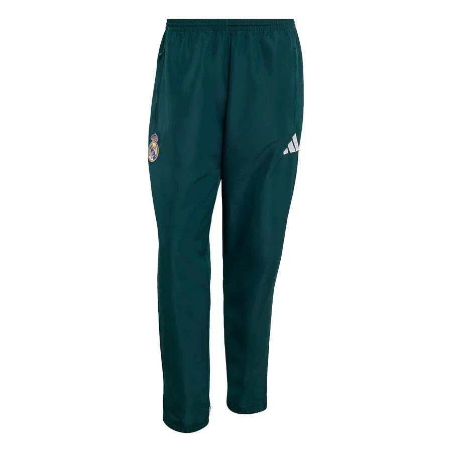 Спортивные брюки ADIDAS PERFORMANCE Slim fit 'Real Madrid Stadium' темно-зеленого цвета