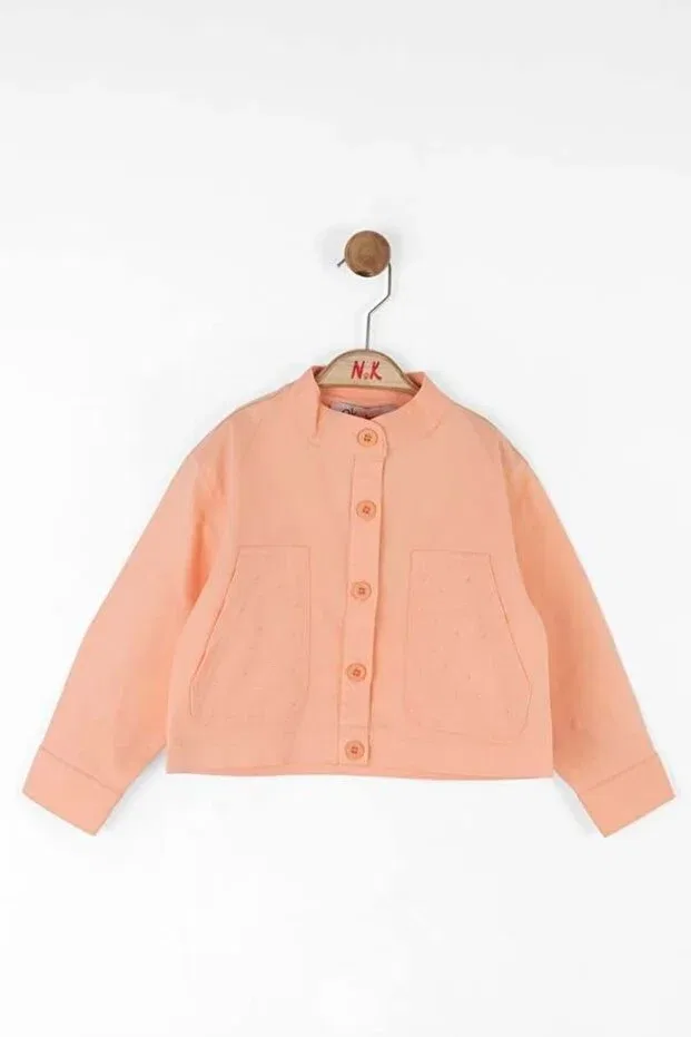Детская абрикосовая куртка для девочки 38612 Nk Kids