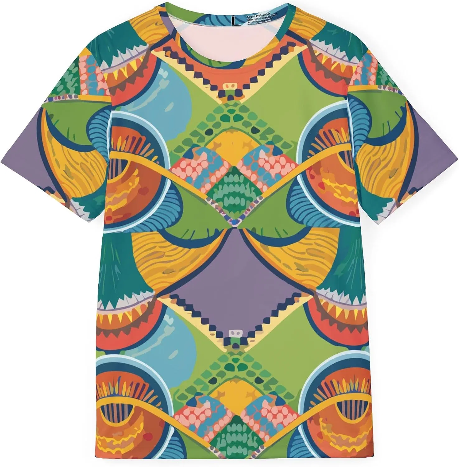 Унисекс футболка с африканским принтом AnjaAfrica, Multicolor