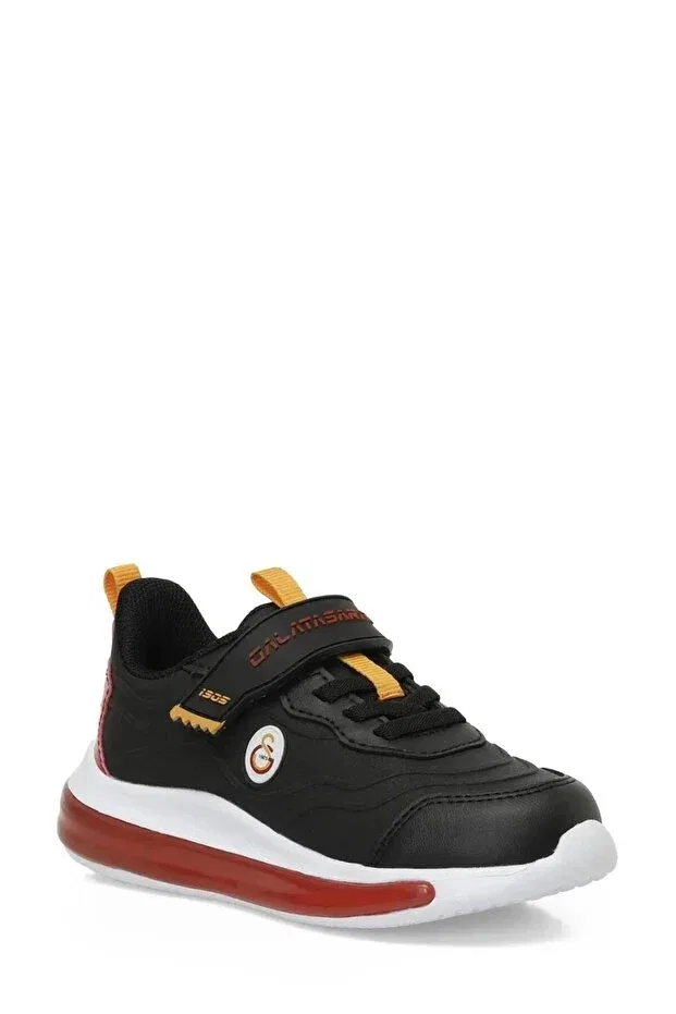 Детские кроссовки для девочек с ортопедической стелькой Kinetix, Black-Yellow-Red — фото 2