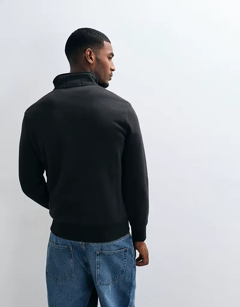 Свитшот спортивный на четверть молнии Polo Ralph Lauren, черный — фото 3
