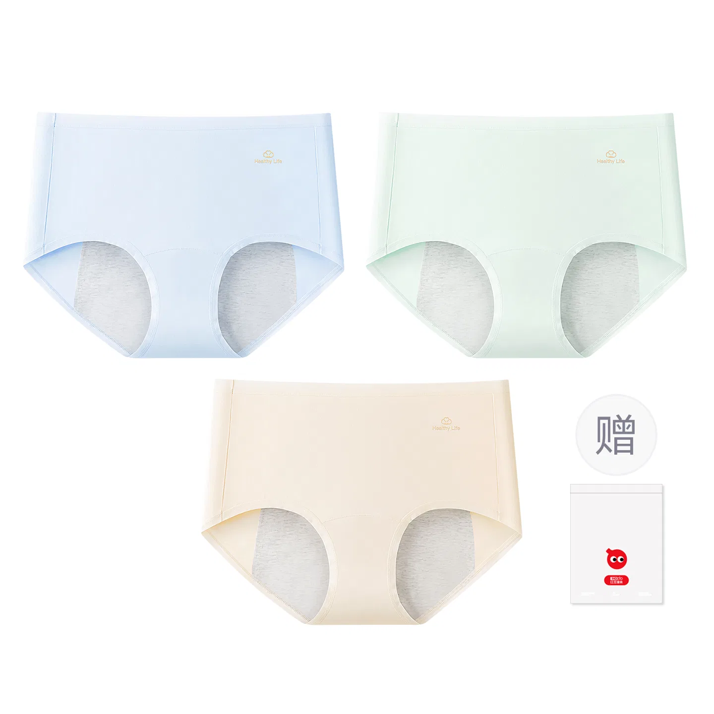 Детские трусы для девочек хлопковые Red Bean, Light Blue Light Yellow Light Bean Green